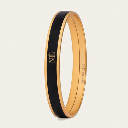 noorelle, monochrome bangle black, bangle jewellery,