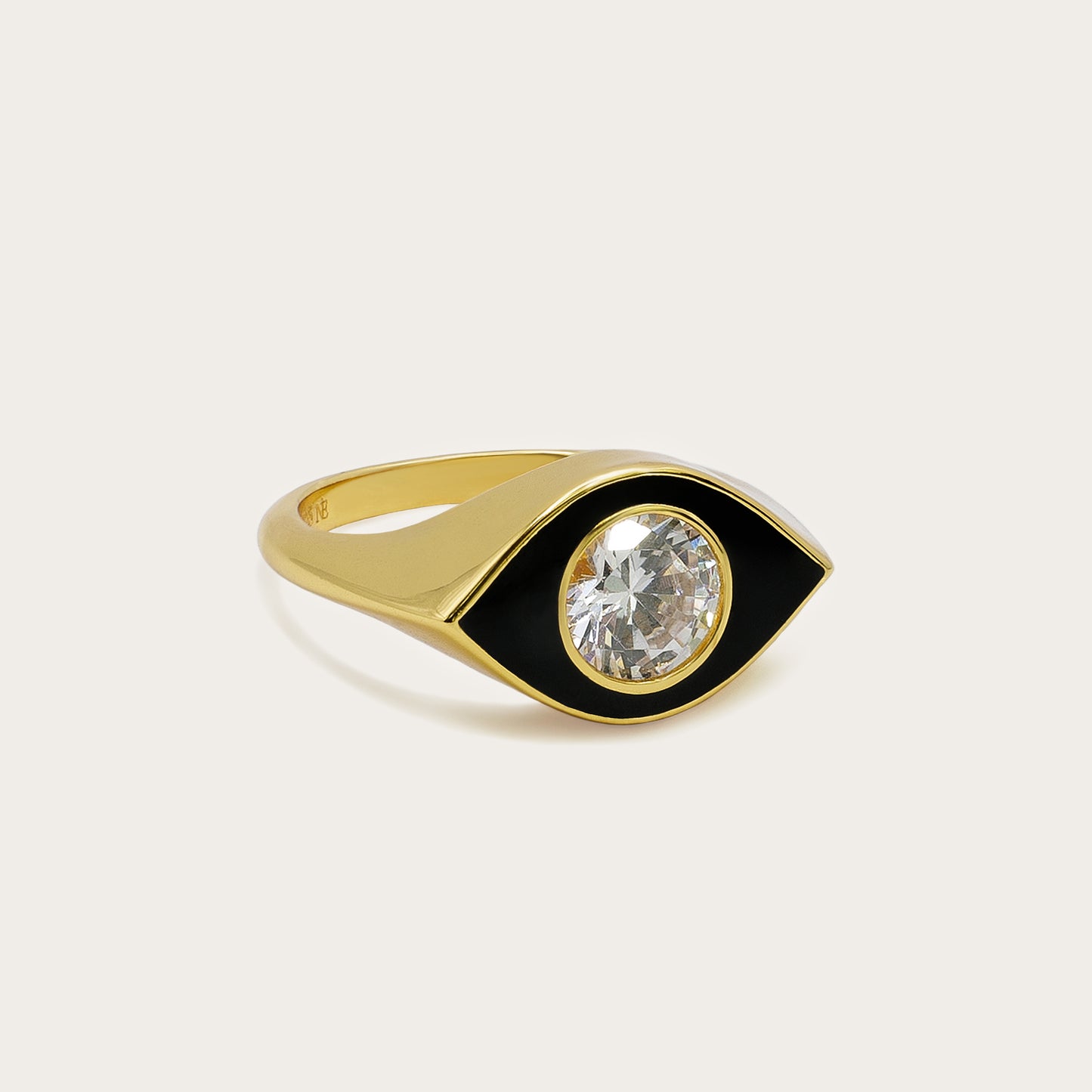 noorelle, moonlight, ring, moonlight ring, black and gold ring, ring for girl